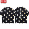 New 2022 small fresh daisy print short sleeve loose large T-shirt for students and youth