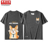 Kimura San Society original hand-painted giant sweet CP cute print lovers T shirt students summer cotton short sleeves
