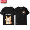 Kimura San Society original hand-painted giant sweet CP cute print lovers T shirt students summer cotton short sleeves