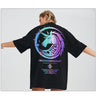 Wood Village Three Society original design reflective unicorn printing creative fun loose short-sleeved youth jacket trend