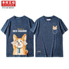 Kimura San Society original hand-painted giant sweet CP cute print lovers T shirt students summer cotton short sleeves