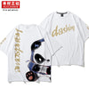 Mucunsanshe original hand-painted cute pet dog printed short-sleeved loose-fitting T-shirt summer couple outfit swerves.