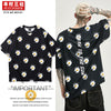 New 2022 small fresh daisy print short sleeve loose large T-shirt for students and youth