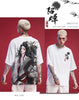 Kimura three social national tide new original design hand-painted t-shirt fashion loose large-code tide brand short sleeves.