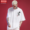 Kimura three social national tide new original design hand-painted t-shirt fashion loose large-code tide brand short sleeves.