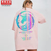 Wood Village Three Society original design reflective unicorn printing creative fun loose short-sleeved youth jacket trend