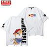 Mucunsanshe original hand-painted cute pet dog printed short-sleeved loose-fitting T-shirt summer couple outfit swerves.