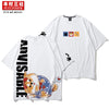 Mucunsanshe original hand-painted cute pet dog printed short-sleeved loose-fitting T-shirt summer couple outfit swerves.