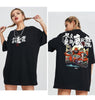 Kimura three social national tide original new hand-painted bell printing loose breathable round collar large-sleeve men and women with the same model.