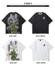 Kimura three social original national tide T-shirt new printed short-sleeved personality loose shoulder five-sleeve top boy tide.