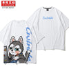 Mucunsanshe original hand-painted cute pet dog printed short-sleeved loose-fitting T-shirt summer couple outfit swerves.