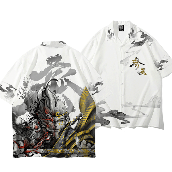 Original short sleeve shirt with Guochao printing by Mucun group 3