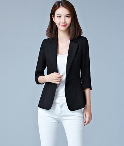Female Outerwear 2022 New Fashion Spring And Autumn Suit Women Blazers Short Slim Suits Women Clothing Black