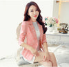 Fashion Jacquard Suit Female 2022 Autumn Women's Blazers Short Slim Suits Women Blazer Outerwear Ladies Coat Pink