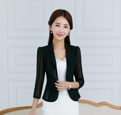 Fashion Women's Blazers 2022 Spring Suits Women Blazer Three Quarter Summer Suits Female