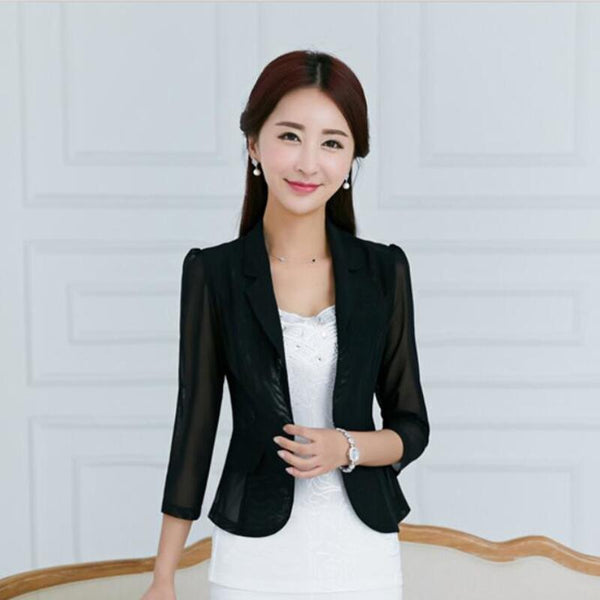 OEAID Women's Blazers 2023 Spring Suits Women Blazer Three Quarter Summer Suits Female
