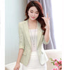 Spring Three Quarter Blazers Female 2022 Summer Suit Women Blazer Single Button Short Slim Ladies Suits Outerwear Coat