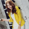 Green/Yellow Single Button Ladies Blazers Women 2022 Spring Autumn Women Suit Jacket Blazer Femme Office Tops Coats