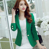 Green/Yellow Single Button Ladies Blazers Women 2022 Spring Autumn Women Suit Jacket Blazer Femme Office Tops Coats