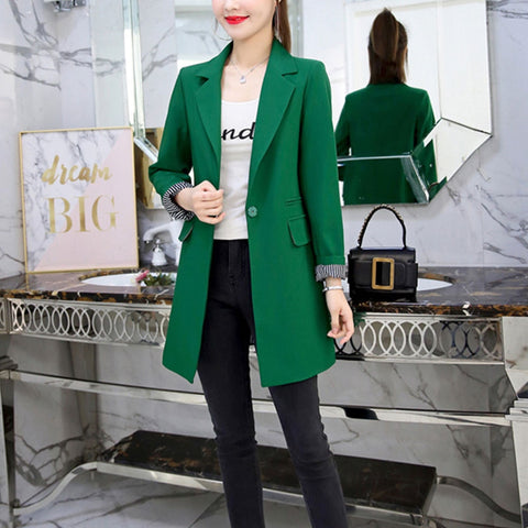 2022 Spring Autumn Women's Blazer New Jackets for Ladies Suit European Slim Lapel 3 Colors Pluse Size Blazer