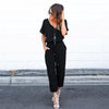 OL Ladies Playsuit Trousers Women Summer Sexy Jumpsuit Elegant Women's V-Neck Casual Chiffon Jumpsuits Romper Overall #YL