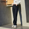 ONLY 2022 winter high-waisted straight loose loose thin asymmetrical denim leg pants women | 120332052