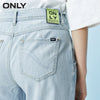 ONLY spring low-rise loose-fitting straight hole light-colored nine-point jeans women  | 120149626