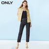 ONLY spring low-rise loose-fitting straight hole light-colored nine-point jeans women  | 120149626