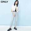 ONLY spring low-rise loose-fitting straight hole light-colored nine-point jeans women  | 120149626