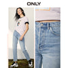 ONLY summer style high waist slimming loose straight nine-point jeans women | 120149737