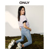 ONLY summer style high waist slimming loose straight nine-point jeans women | 120149737