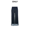 ONLY2022 autumn loose wide-legged thin trendy straight rolled nine-point jeans women | 120149516