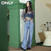 ONLY2022 summer tencel drape loose wide-legged high-waist denim magic pants women | 121132025