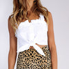 Frill White Crop Tops Women Tunic Camis 2022 Summer Ruffled Tank Top Female Sexy Chic Sleeveless Short Shirts Tie Camisole