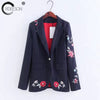 Flowers Embroidery Women Blazers and Jackets Blazer Feminino Blazer Feminino Manga Longa Plus Size Outwear Casual