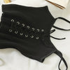 OUMEA Women Knitted Rib Cami Top Lace-Up Front  Solid Drawstring Eyelet Sleeveless Camis Spaghetti Rib Crop Top Sexy Feminino