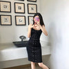 OUMEA Women Knitted Rib Cami Top Lace-Up Front  Solid Drawstring Eyelet Sleeveless Camis Spaghetti Rib Crop Top Sexy Feminino