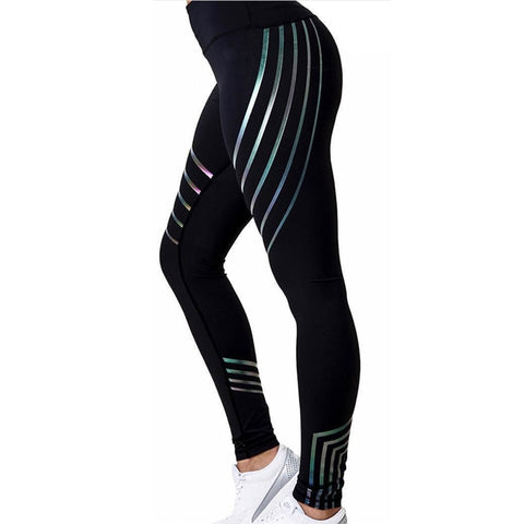 2022 Stripe Sporting Women Fitness Leggings High Waist Slimming Workout Sexy Women Leggings Push Up Quick Dry Pants