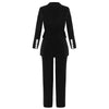 Ocstrade Summer Sets for Women 2023 Black V Neck Long Sleeve Sexy 2 Piece Set Outfits  Two Piece Set Suit