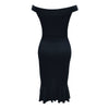 Off Sholuder Sexy Ruffles Mid Dress  Women Evening Party Dress Bodycon Dress Femme Casual Short Sleeve Dresses Vestidos