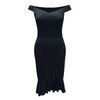 Off Sholuder Sexy Ruffles Mid Dress  Women Evening Party Dress Bodycon Dress Femme Casual Short Sleeve Dresses Vestidos