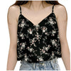 Off Shoulder Top Fashion Women V-Neck Casual Sleeveless Printed Camis Vest Loose Tanks Tops blusas De Mujer Y Camisas Top Femme