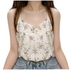 Off Shoulder Top Fashion Women V-Neck Casual Sleeveless Printed Camis Vest Loose Tanks Tops blusas De Mujer Y Camisas Top Femme