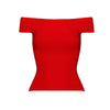 Off the Should Slash Neck Summer Sexy Women's Knitted Tights Rayon Bandage Celebrity Top Blue Black Red
