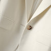 Off-white small suit jacket women 2023 spring and autumn suit casual jacket  womens blazers  blazers  white  COTTON