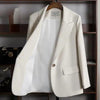 Off-white small suit jacket women 2023 spring and autumn suit casual jacket  womens blazers  blazers  white  COTTON