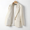 Off-white small suit jacket women 2023 spring and autumn suit casual jacket  womens blazers  blazers  white  COTTON