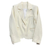 Off-white ultra-short suit jacket women's 2023 spring small trend suit  white blazer women jacket  Summer  Casual