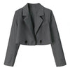 Office Blazer Versatile Skin-touching Anti-fade Lapel Short Type Women Office Blazer   Suit Jacket  Streetwear