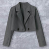 Office Blazer Versatile Skin-touching Anti-fade Lapel Short Type Women Office Blazer   Suit Jacket  Streetwear